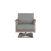  Chloe Swivel Rocker with Slate Cushion With White Welt in Coastal Grey Finish [Slate][Coastal Grey]