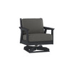 Chloe Swivel Rocker with Carbon Cushion in Black Finish [Carbon][Black]