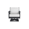 Chloe Swivel Rocker with Canvas Birdseye Cushion in Black Finish [Canvas Birdseye][Black]