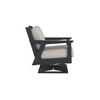 Chloe Swivel Rocker with Pebble Cushion in Black Finish [Pebble][Black]