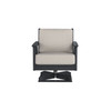 Chloe Swivel Rocker with Pebble Cushion in Black Finish [Pebble][Black]