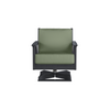 Chloe Swivel Rocker with Aloe Cushion in Black Finish[Aloe][Black]