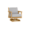Chloe Swivel Rocker with Slate Cushion With White Welt in Teak Finish [Slate][Teak]