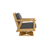 Chloe Swivel Rocker with Carbon Cushion in Teak Finish [Carbon][Teak]