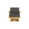 Chloe Swivel Rocker with Carbon Cushion in Teak Finish [Carbon][Teak]