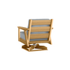 Chloe Swivel Rocker with Mist Cushion in Teak Finish [Mist][Teak]