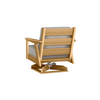 Chloe Swivel Rocker with Pebble Cushion in Teak Finish [Pebble][Teak]