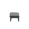 Universal Poly Ottoman with Steeple Grey Cushion in Black Finish [Steeple Grey][Black]