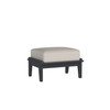 Universal Poly Ottoman with Pebble Cushion in Black Finish [Pebble][Black]