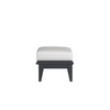 Universal Poly Ottoman with Canvas Birdseye Cushion in Black Finish [Canvas Birdseye][Black]