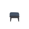 Universal Poly Ottoman with Indigo Azure Cushion in Black Finish [Indigo Azure][Black]