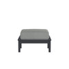 Universal Poly Ottoman with Steeple Grey Cushion in Black Finish [Steeple Grey][Black]