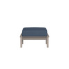Universal Poly Ottoman with Indigo Azure Cushion in Coastal Grey Finish [Indigo Azure][Coastal Grey]