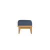 Universal Poly Ottoman with Indigo Azure Cushion in Teak Finish [Indigo Azure][Teak]