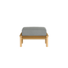 Universal Poly Ottoman with Steeple Grey Cushion in Teak Finish [Steeple Grey][Teak]