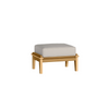 Universal Poly Ottoman with Pebble Cushion in Teak Finish [Pebble][Teak]