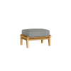Universal Poly Ottoman with Steeple Grey Cushion in Teak Finish [Steeple Grey][Teak]