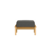 Universal Poly Ottoman with Carbon Cushion in Teak Finish [Carbon][Teak]