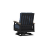 Laura Swivel Rocker with Indigo Azure Cushion [Indigo Azure]