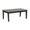Universal HDPE Polymer Coffee Table in Black with Coastal Grey Top [Black][Coastal Grey]