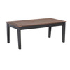 Universal HDPE Polymer Coffee Table in Black with Brazilian Walnut Top [Black][Brazilian Walnut]