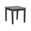 Universal HDPE Polymer End Table Black With Coastal Grey Top [Black][Coastal Grey]
