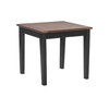 Universal HDPE Polymer End Table Black With Brazilian Walnut Top [Black][Brazilian Walnut]