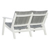 Liza Poly Lumber Loveseat in White and Coastal Grey [White][Coastal Grey]