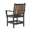 Poly Lumber Dining Chair Shown in Black frame and Brazilian Walnut seat