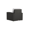 Caroline wicker Lounge Chair in Caviar finish with Canvas Birdseye cushions [Caviar][Canvas Birdseye]