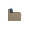 Caroline wicker Lounge Chair in Sand finish with Indigo Azure cushions  [Sand][Indigo Azure]