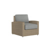 Caroline wicker Lounge Chair in Sand finish with Steeple Grey cushions [Sand][Steeple Grey]