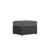 Caroline wicker ottoman in Caviar finish with Carbon cushions [Caviar][Carbon]