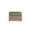 Caroline wicker ottoman in Sand finish with Aloe cushions [Sand][Aloe]
