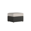 Caroline wicker ottoman in Caviar finish with Pebble cushions [Caviar][Pebble]