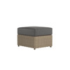 Caroline wicker ottoman in Sand finish with Carbon cushions [Sand][Carbon]