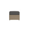 Caroline wicker ottoman in Sand finish with Carbon cushions [Sand][Carbon]