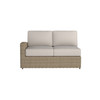 Caroline wicker Left Loveseat Section in Sand finish with Pebble cushions [Sand][Pebble]