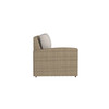 Caroline wicker Left Loveseat Section in Sand finish with Pebble cushions [Sand][Pebble]