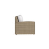 Caroline wicker Left Loveseat Section in Sand finish with Canvas Birdseye cushions [Sand][Canvas Birdseye]