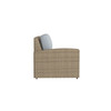 Caroline wicker Left Loveseat Section in Sand finish with Mist cushions [Sand][Mist]