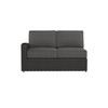 Caroline wicker Left Loveseat Section in Caviar finish with Carbon cushions [Caviar][Carbon]