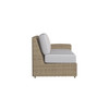 Caroline wicker Right Loveseat Section in Sand finish with Slate cushions with White Welt [Sand][Slate]