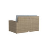 Caroline wicker Right Loveseat Section in Sand finish with Mist cushions [Sand][Mist]