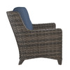 Wicker High Back Sofa with Indigo Azure Cushion [Indigo Azure]