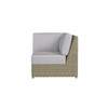 Caroline wicker Corner Section in Sand finish with Slate cushions with White Welt [Sand][Slate]