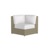 Caroline wicker Corner Section in Sand finish with Canvas Birdseye cushions [Sand][Canvas Birdseye]