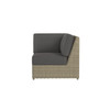 Caroline wicker Corner Section in Sand finish with Carbon cushions [Sand][Carbon]
