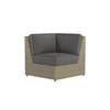 Caroline wicker Corner Section in Sand finish with Carbon cushions [Sand][Carbon]