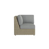 Caroline wicker Corner Section in Sand finish with Steeple Grey cushions [Sand][Steeple Grey]